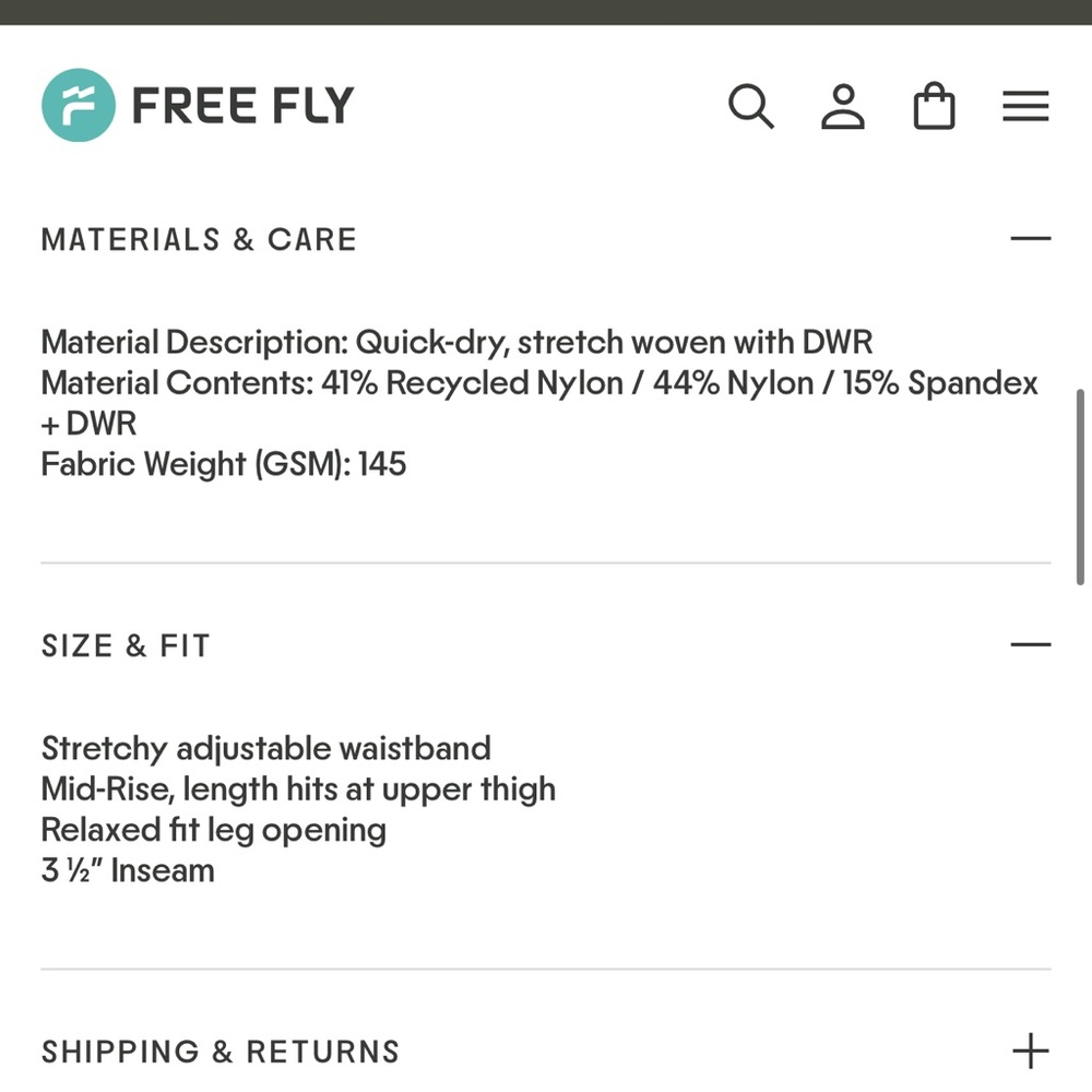 NWT Free Fly Women’s Latitude Short - Picture 6 of 6
